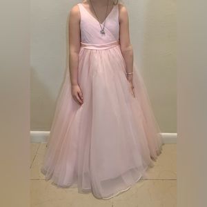 JJ’s House pink flower girl dress